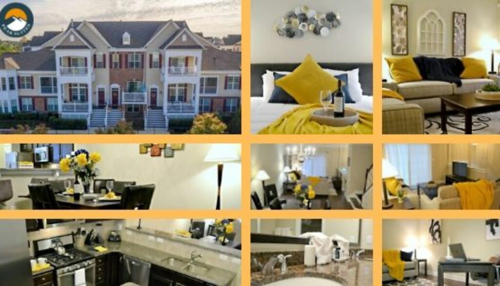 Brier Creek Furnished Apartments building and indoor rooms