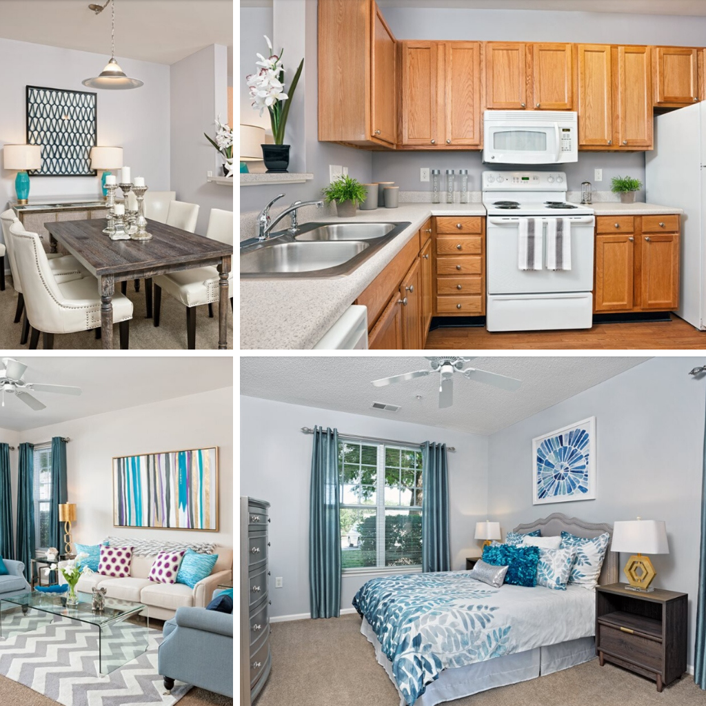 Blexley at Heritage dining, kitchen, couches, bedroom