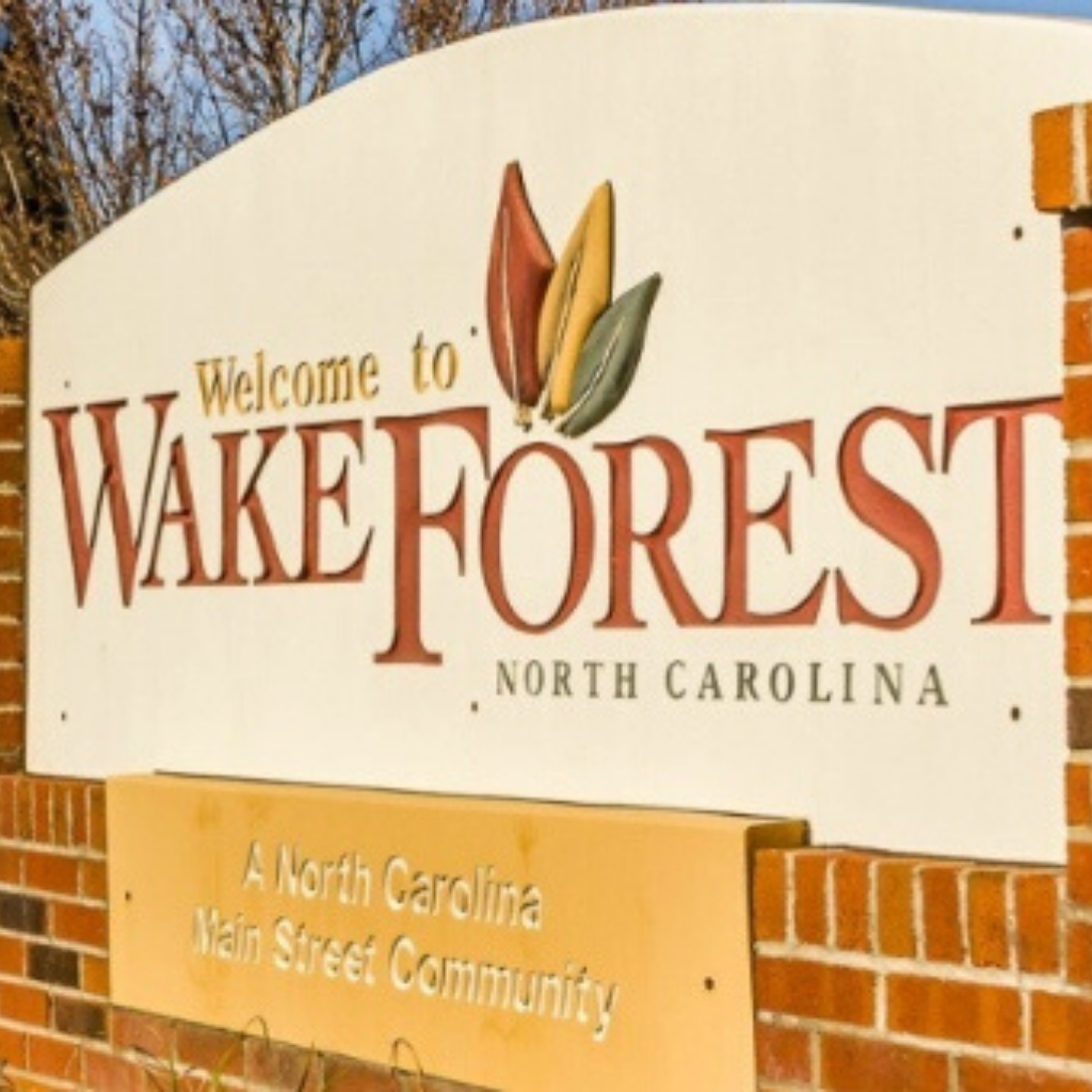 Wake Forest Brick Welcome Sign