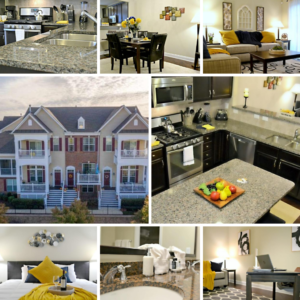 Raleigh North Carolina Furnished Townhouse For Rent 3 bed 3.5 bath