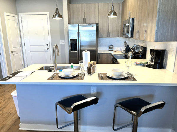 luxury furnished apartment north carolina kitchen